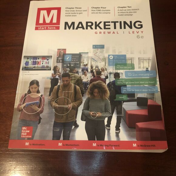 M: Marketing 6th Edition book Grewal Levy paperback College Business School - Picture 4 of 6